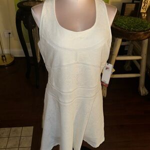 Fila Cream Sleeveless A-Line Dress